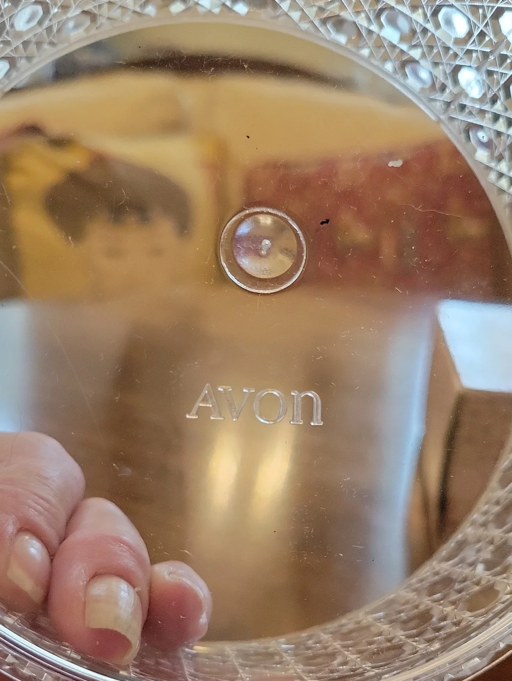 70s Avon Crystalique Beauty Dust Container